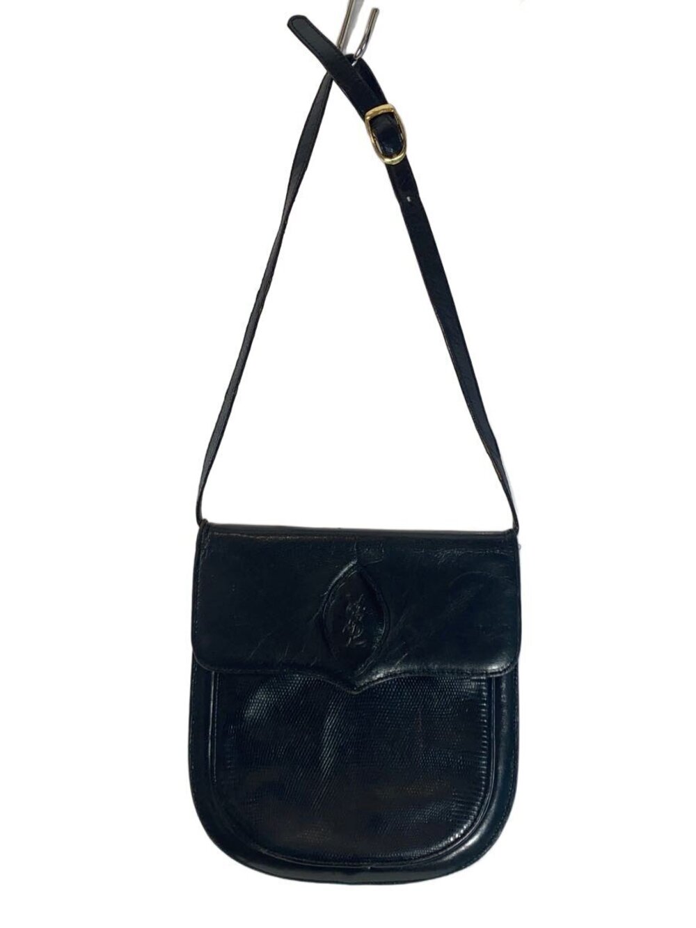 Saint Laurent Yves Shoulder Bag Leather Black